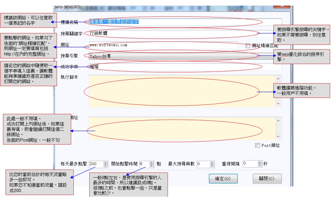 seo说明 增加网站